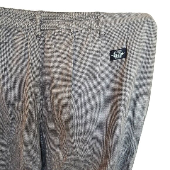 Dockers Womans Pants Plaid Grey Black Houndstooth Pleated Size 26 JJ3855 - Picture 8 of 8